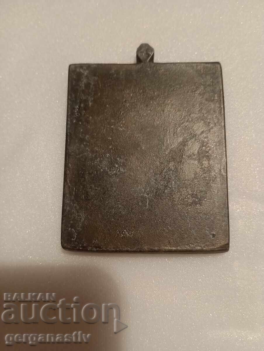 Auction  Old metal icon "Saint George"