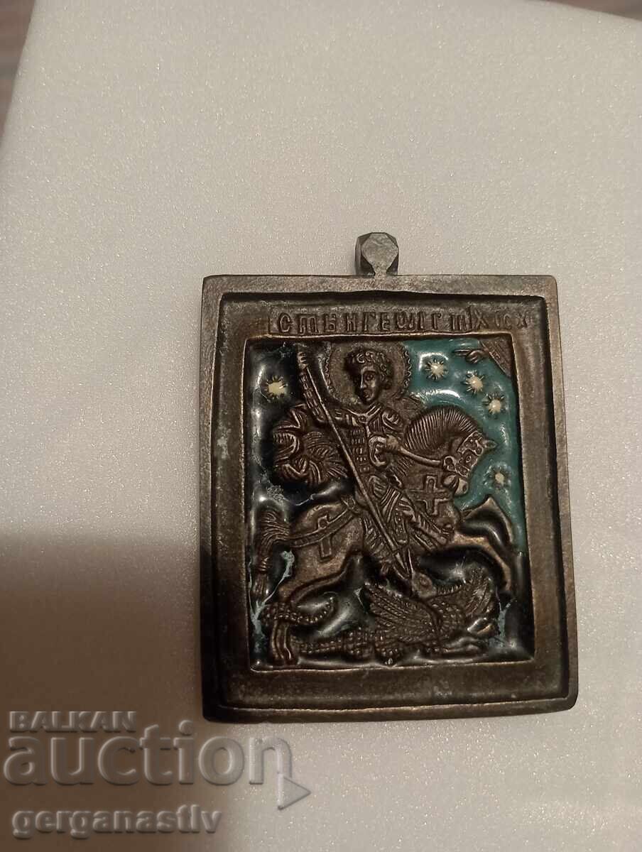 Old metal icon "Saint George"