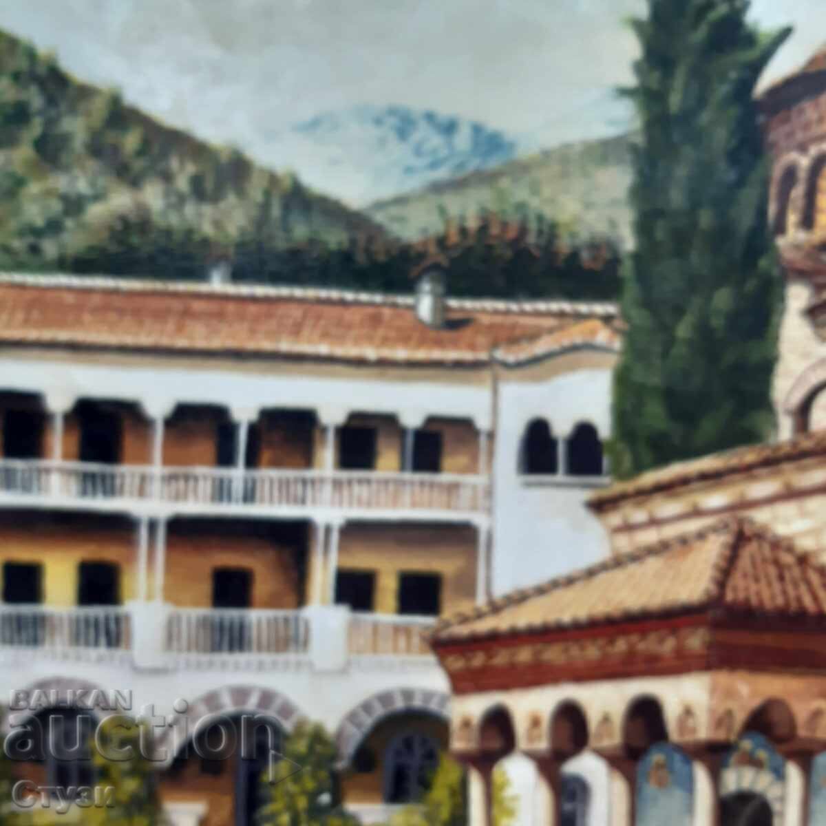 Auction  "Bachkovo Monastery" by DM, oil, 54.5 x 45 cm - Sale