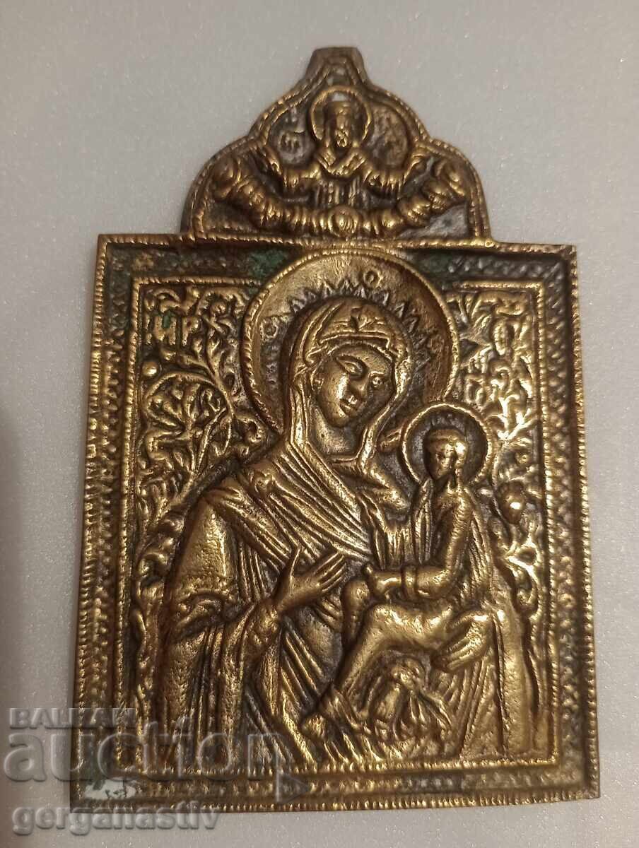 Παλιά μεταλλική εικόνα "Παναγία"