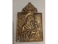 Стара метална икона "Пресвета Богородица"