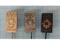Badges 3pcs. - Winter Olympics Sarajevo 1984 gold silver bronze