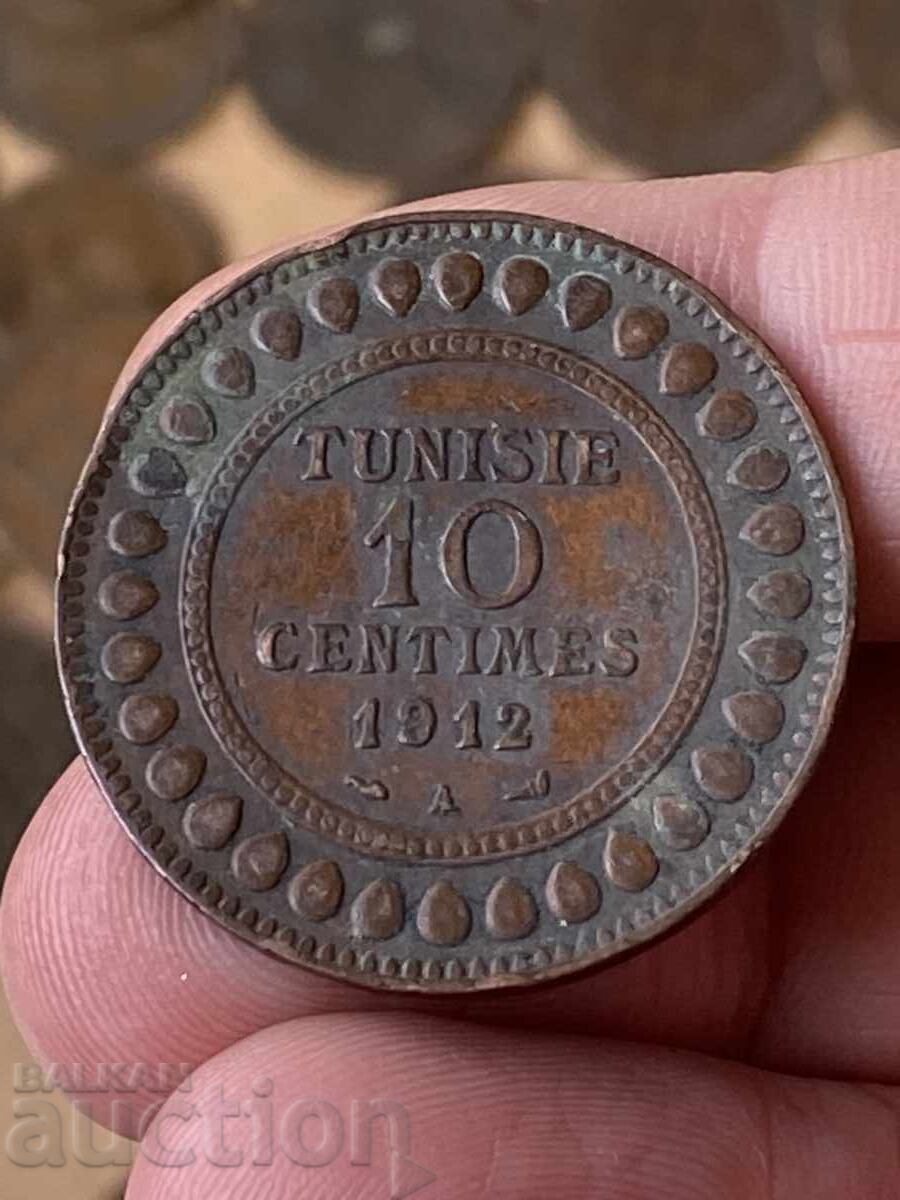 Γαλλική Τυνησία 10 σεντίμια 1912 Γαλλική Τυνησία 10 σεντίμια 1912