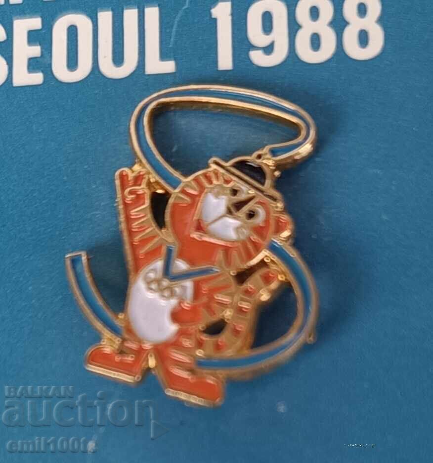 Badge - Seoul 1988 Olympics South Korea Hodori with price 12.00 BGN | € 6.14 Badge - Seoul 1988 Olympics South Korea Hodori with price 12.00 BGN | € 6.14