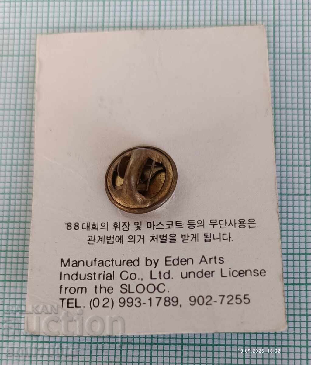 Badge - Seoul 1988 Olympics South Korea Hodori - 5 Badge - Seoul 1988 Olympics South Korea Hodori - 5