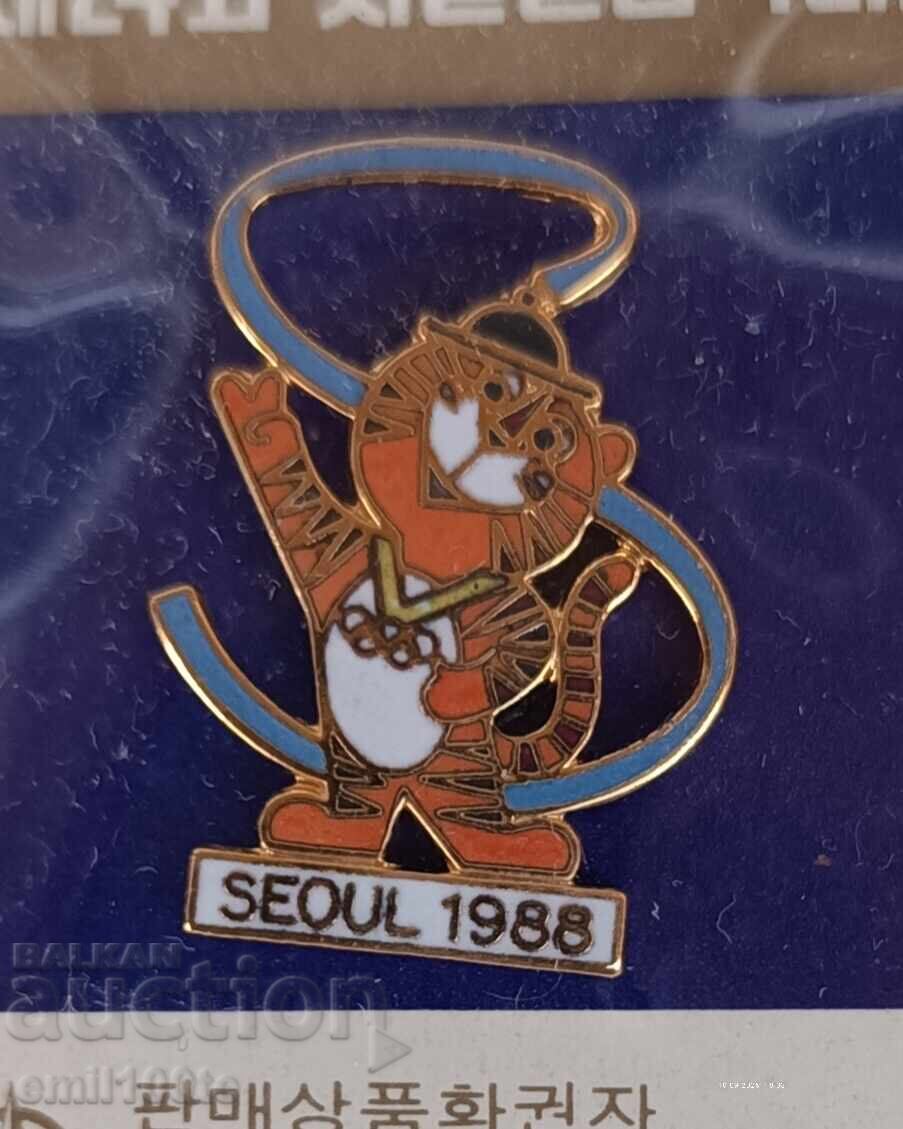 Auction  Badge - Seoul 1988 Olympics South Korea Hodori