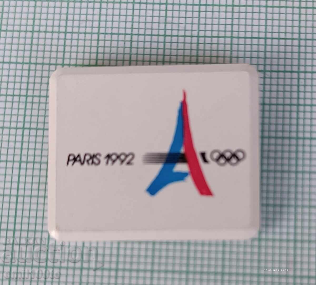 Rare badge - Paris candidate for the 1992 Olympics