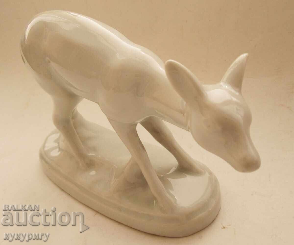Δημοπρασία Παλιά πορσελάνινη φιγούρα από την Λαϊκή Δημοκρατία της Βουλγαρίας, ελάφι Ίζις