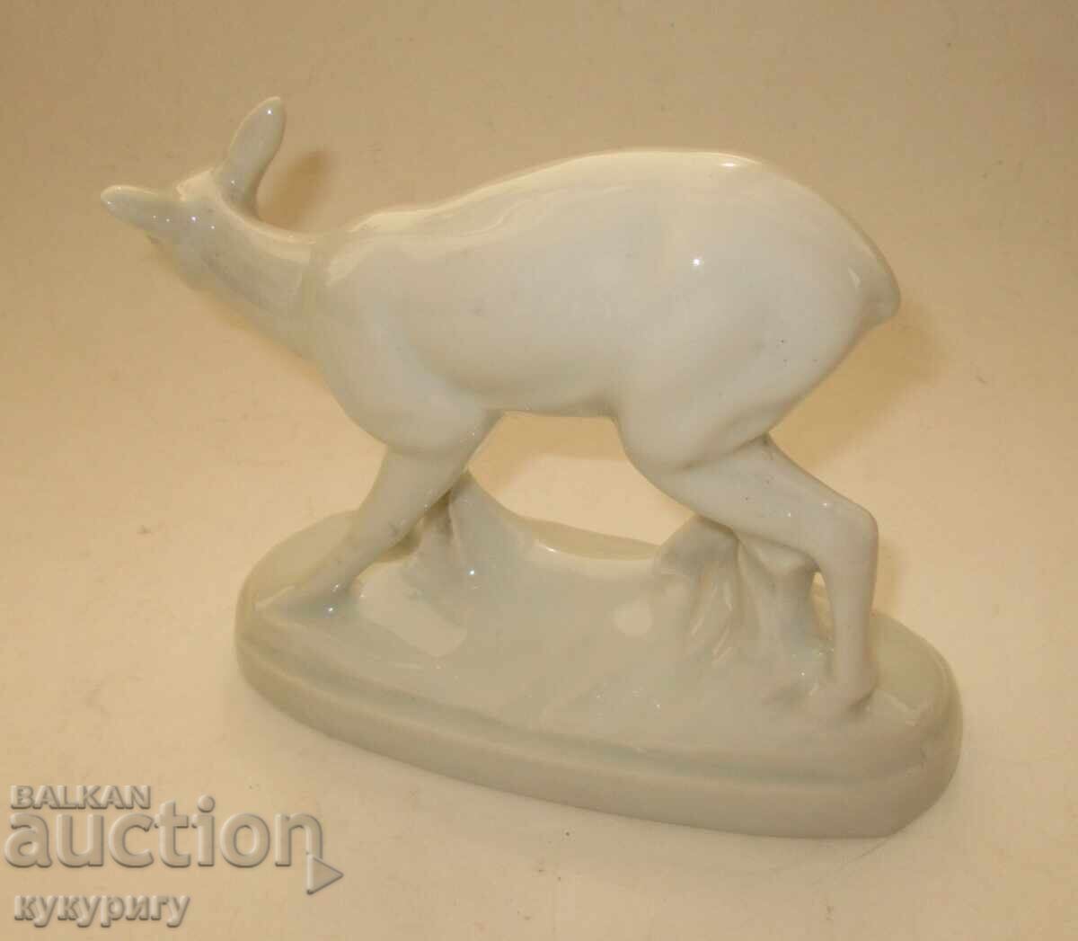 Παλιά πορσελάνινη φιγούρα από την Λαϊκή Δημοκρατία της Βουλγαρίας, ελάφι Ίζις - 6