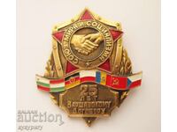 Vechi insignă militară sovietică, semn militar 25 de ani Pactul de la Varșovia