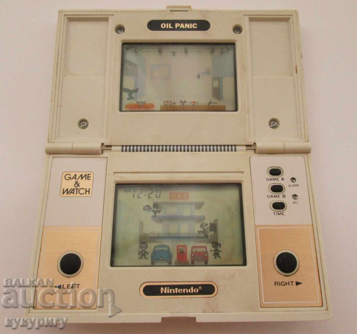 Стара детска електронна LCD игра Nintendo OIL PANIC 1982 год - 6