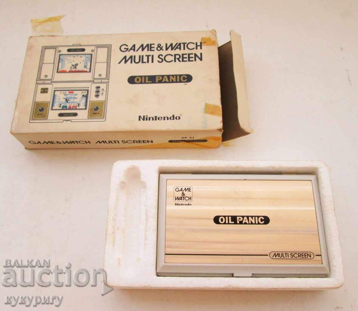 Стара детска електронна LCD игра Nintendo OIL PANIC 1982 год