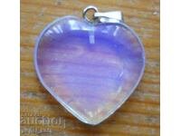 Medalion - inimă de piatră de lună