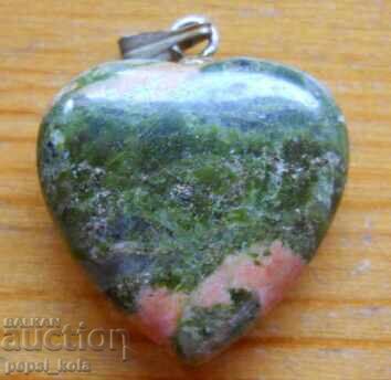 Μετάλλιο - καρδιά από ίασπη