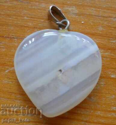 Μετάλλιο - καρδιά από αχάτη με τιμή 6.00 BGN | € 3.07