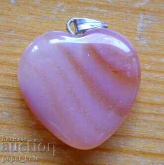 Medalion - inimă de agat