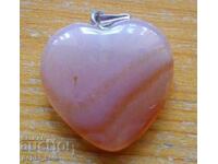 Медальон - сърце от ахат