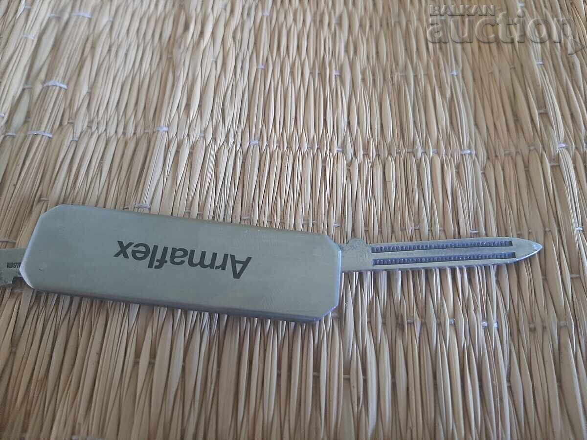 Livrarea Micul cuțit de buzunar metalic publicitar Armaflex