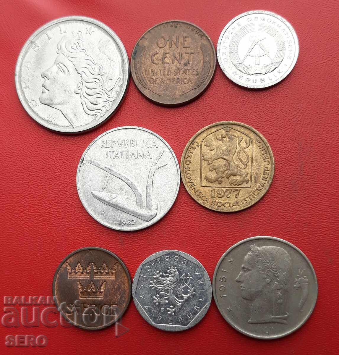 Mixed lot of 8 coins with price 1.01 BGN | € 0.52 Mixed lot of 8 coins with price 1.01 BGN | € 0.52