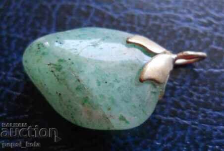 Μεταλλιόν - μενταγιόν από πράσινο αβεντουρίνη με τιμή 3.00 BGN | € 1.53