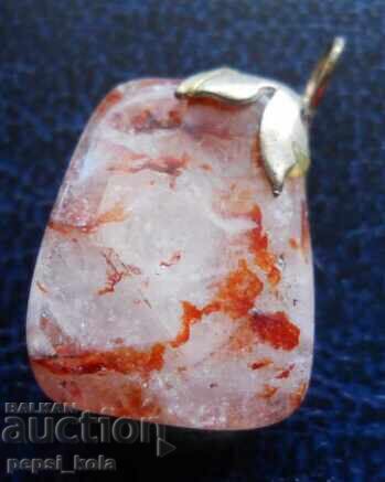 Медальон - висулка от розов авантюрин с цена 4.00 лв. | € 2.05