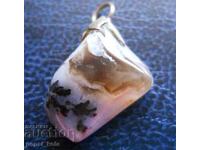 Медальон - висулка от мъхов ахат