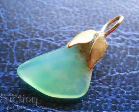 Медальон - висулка от хризопраз Медальон - висулка от хризопраз