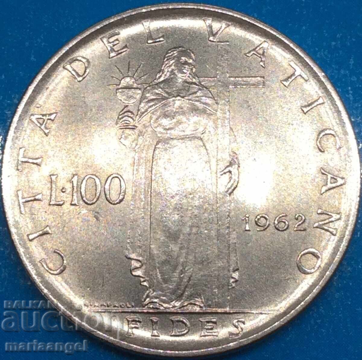 Παράδοση 100 λιρέτες 1962 Βατικανό Ιωάννης XXIII