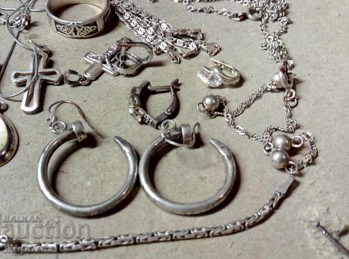 Delivery of CHRISTMAS SALE Lot SILVER JEWELRY 106g SILVER 925