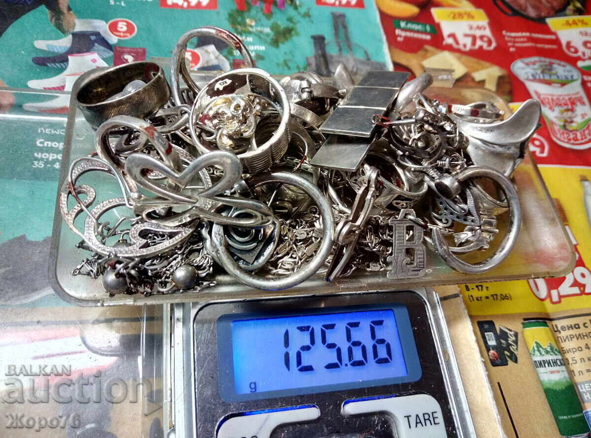 CHRISTMAS SALE Lot SILVER JEWELRY 106g SILVER 925 - 5