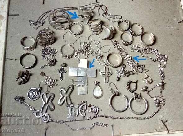 CHRISTMAS SALE Lot SILVER JEWELRY 106g SILVER 925