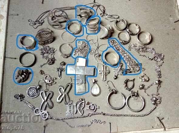 VÂNZARE DE CRĂCIUN Lot BIJUTERII ARGINT 83,5g ARGINT 925 VÂNZARE DE CRĂCIUN Lot BIJUTERII ARGINT 83,5g ARGINT 925
