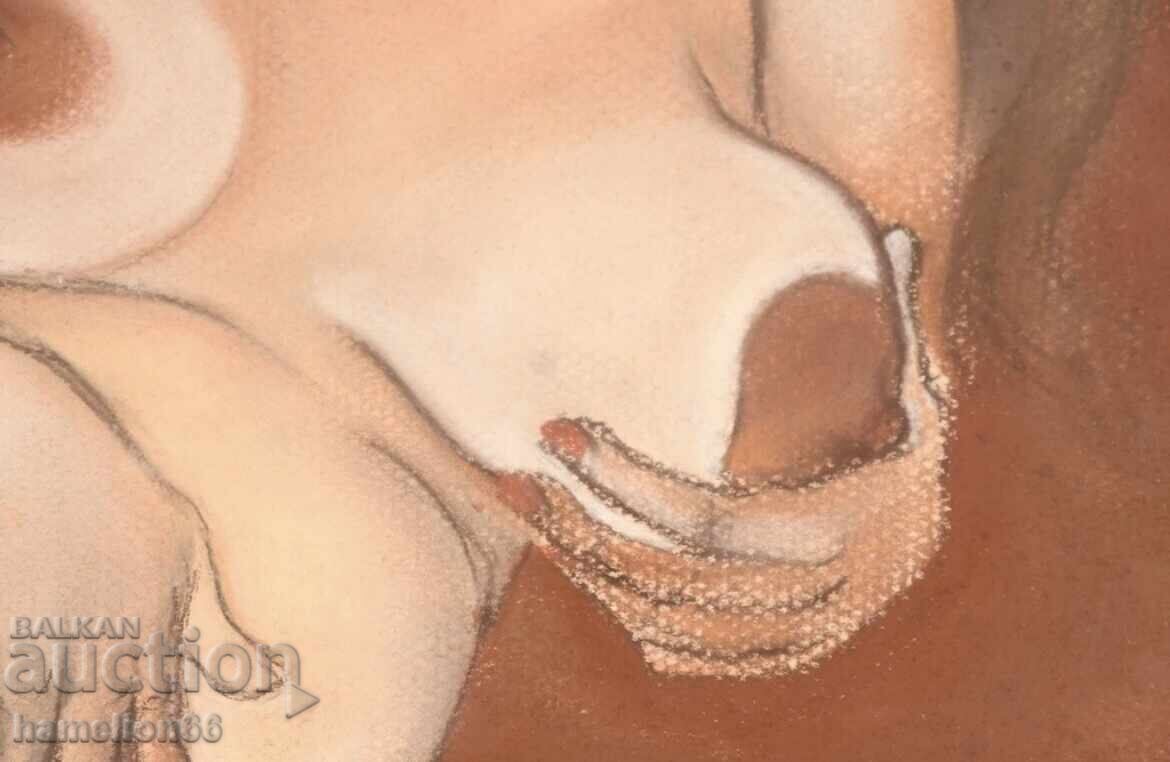Auction Painting, glass, pastels. Portrait, erotic Auction Painting, glass, pastels. Portrait, erotic
