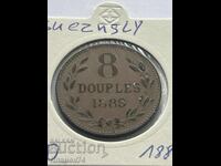 8 duble 1889 Guernsey