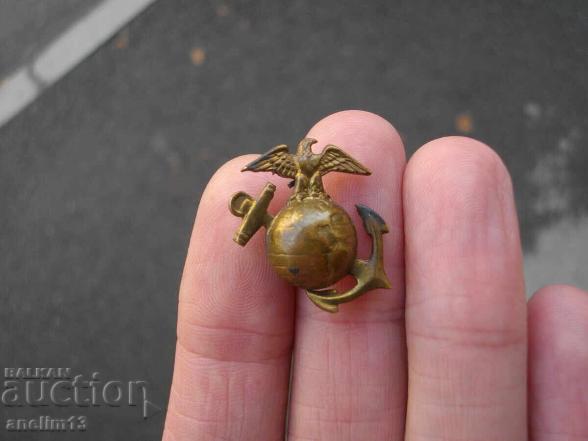 ΠΑΛΑΙΟ ΕΜΒΛΗΜΑ ΧΑΛΚΙΝΟ ΒΙΔΩΤΟ ΣΩΜΑ ΣΤΟ US MARINE CORPS
