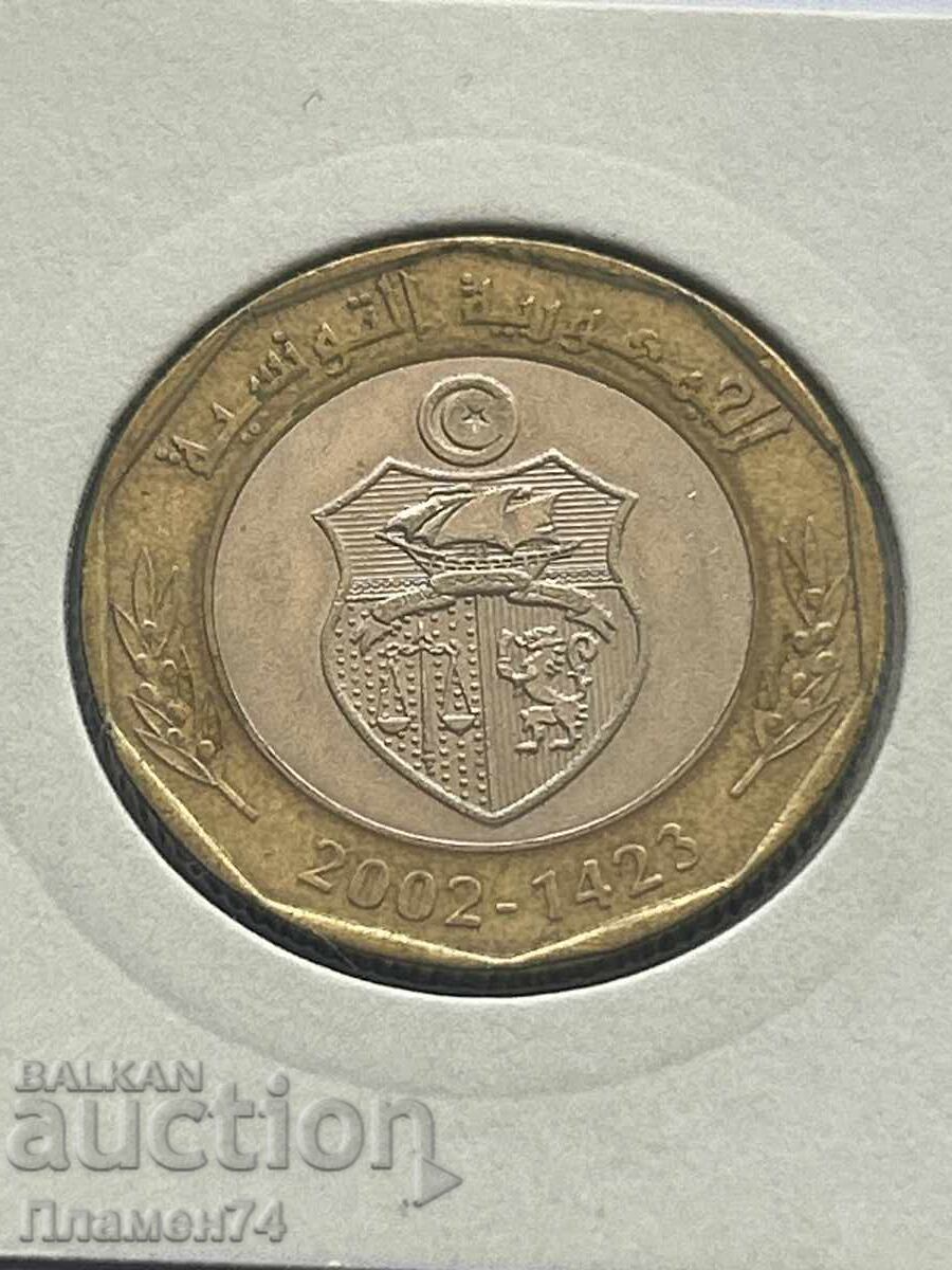 5 δηνάρια Τυνησίας 2002