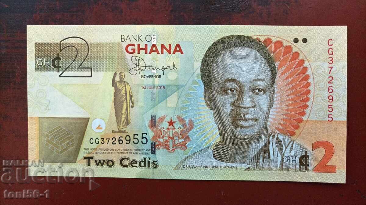 Ghana 2 Cedis 2015 UNC Ghana 2 Cedis 2015 UNC