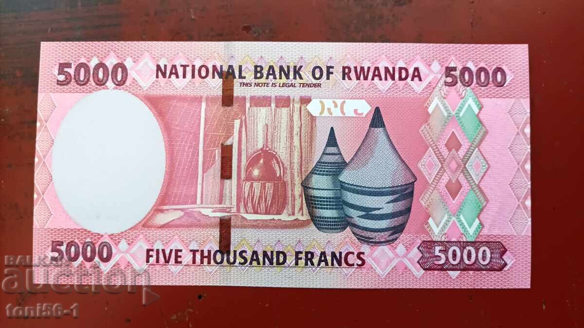 Rwanda 5000 Francs 2024 UNC with price 25.00 BGN | € 12.78 Rwanda 5000 Francs 2024 UNC with price 25.00 BGN | € 12.78