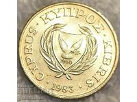 Кипър 2 цента 1983г UNC