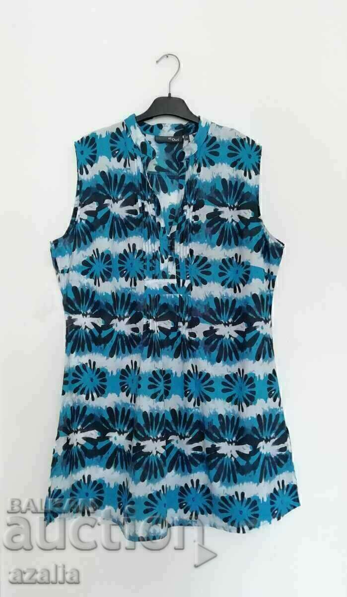 Τονίκ/φόρεμα παραλίας σε μπλε φλοράλ στάμπες Τονίκ/φόρεμα παραλίας σε μπλε φλοράλ στάμπες