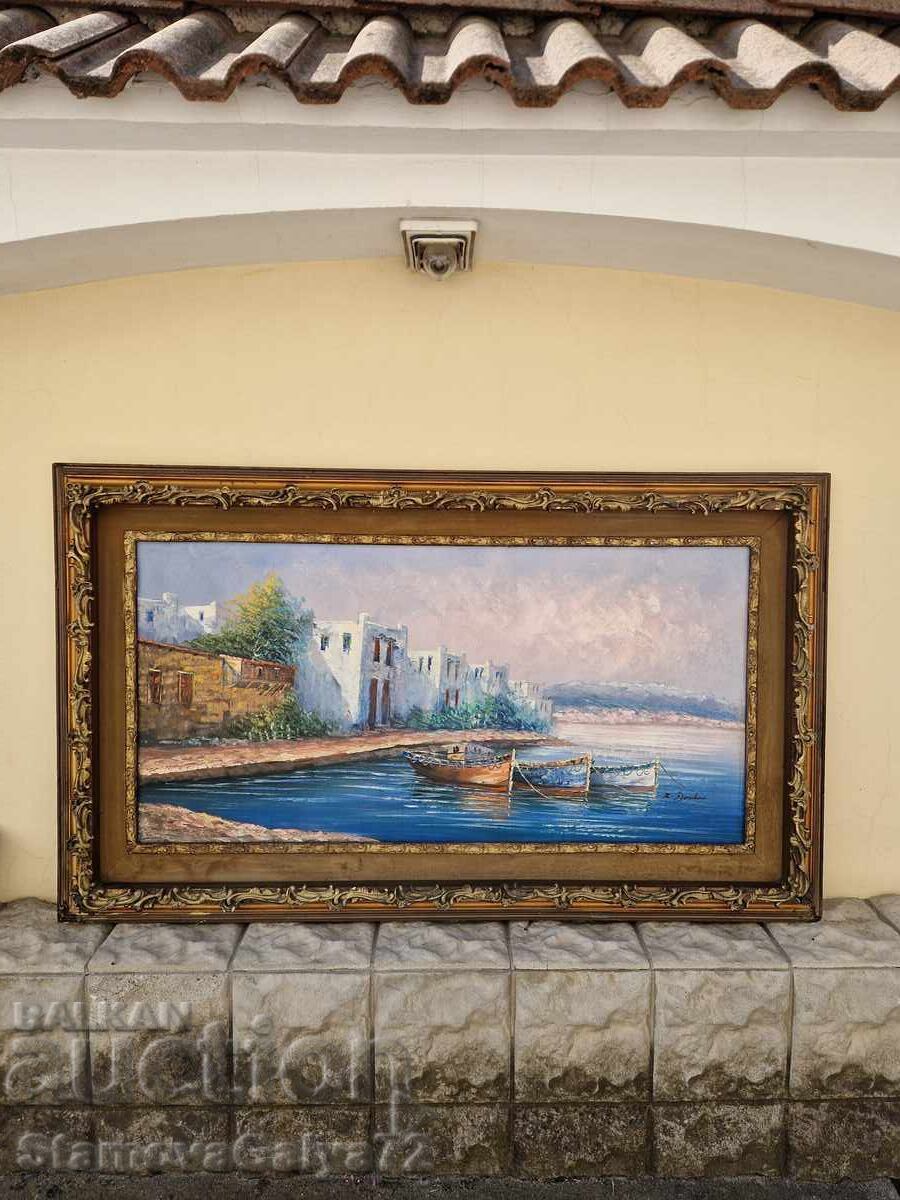 Τεράστιος μοναδικός πίνακας αριστουργηματικού στυλ, λάδι σε καμβά