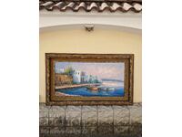 Huge, unique, master oil painting on canvas