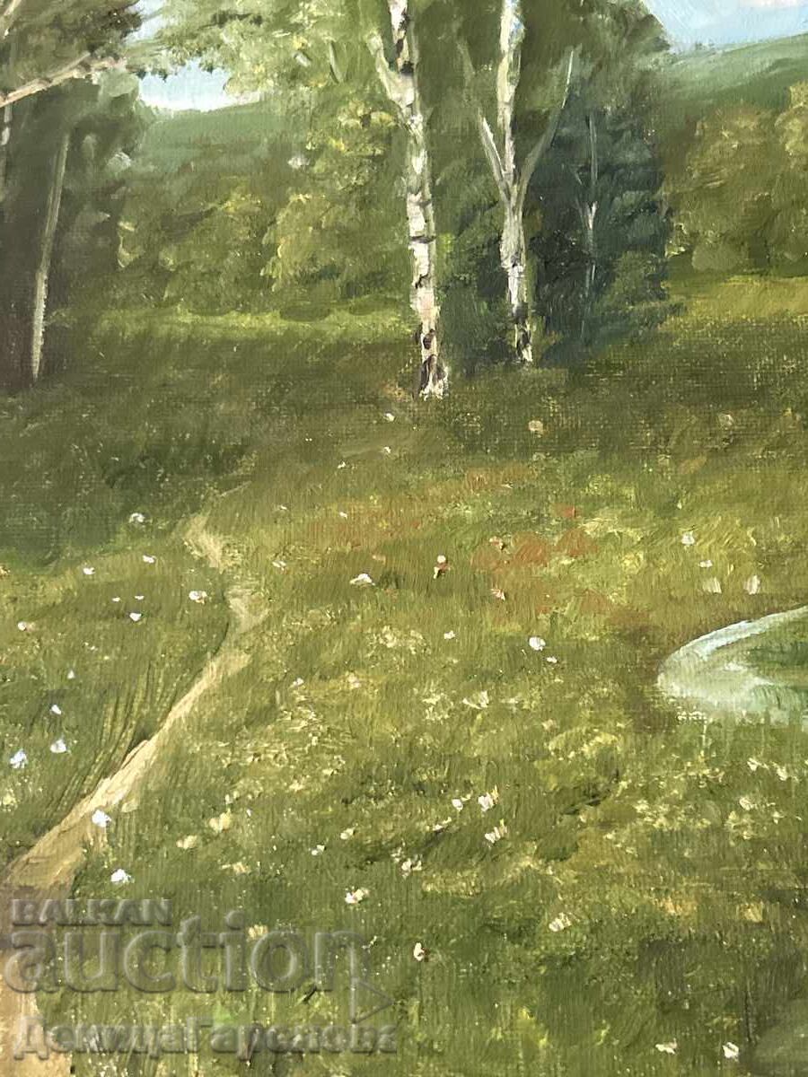 Δενίτσα Γκαρέλοβα πίνακας 50/40 "Δασικό τοπίο" με τιμή 170.00 BGN | € 86.92