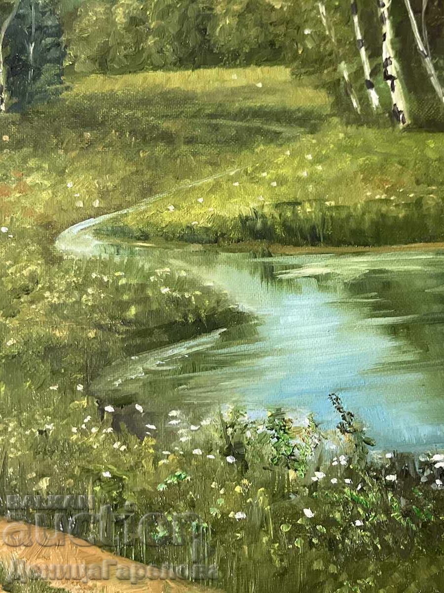 Δημοπρασία Δενίτσα Γκαρέλοβα πίνακας 50/40 "Δασικό τοπίο"