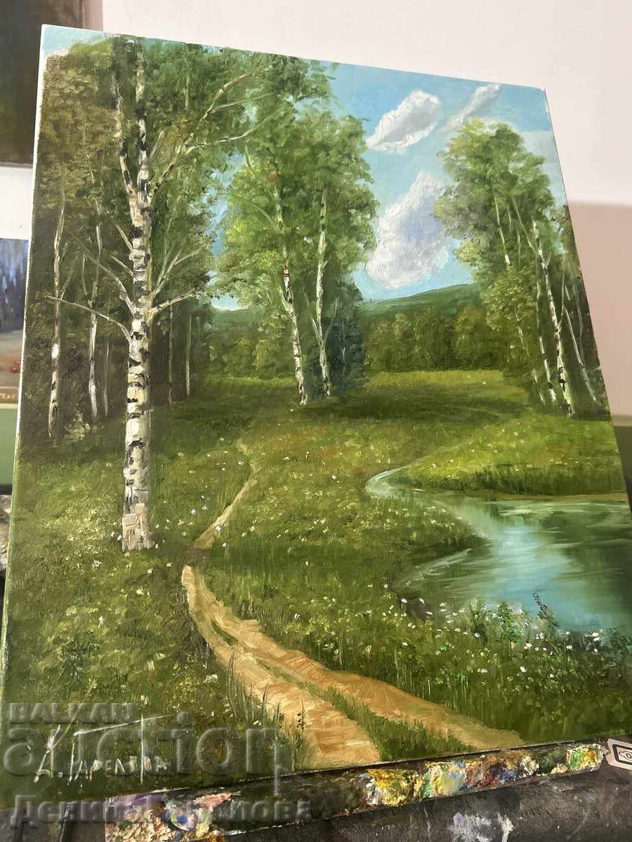 Δενίτσα Γκαρέλοβα πίνακας 50/40 "Δασικό τοπίο" - 6