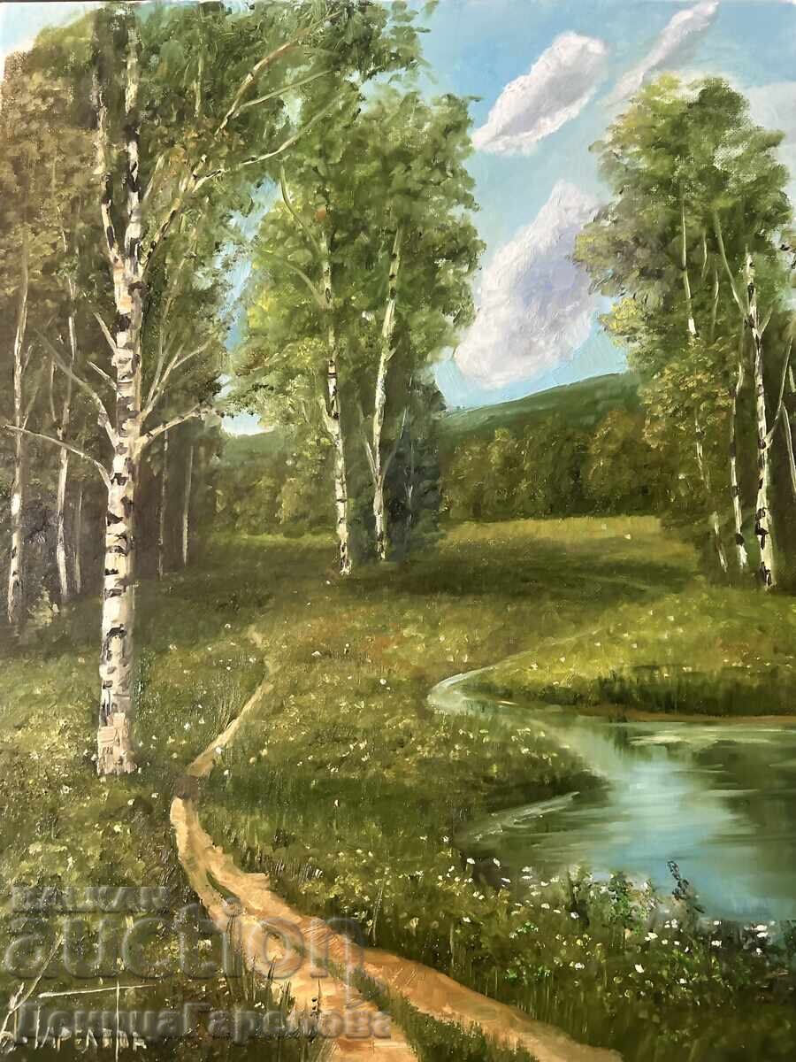 Δενίτσα Γκαρέλοβα πίνακας 50/40 "Δασικό τοπίο"