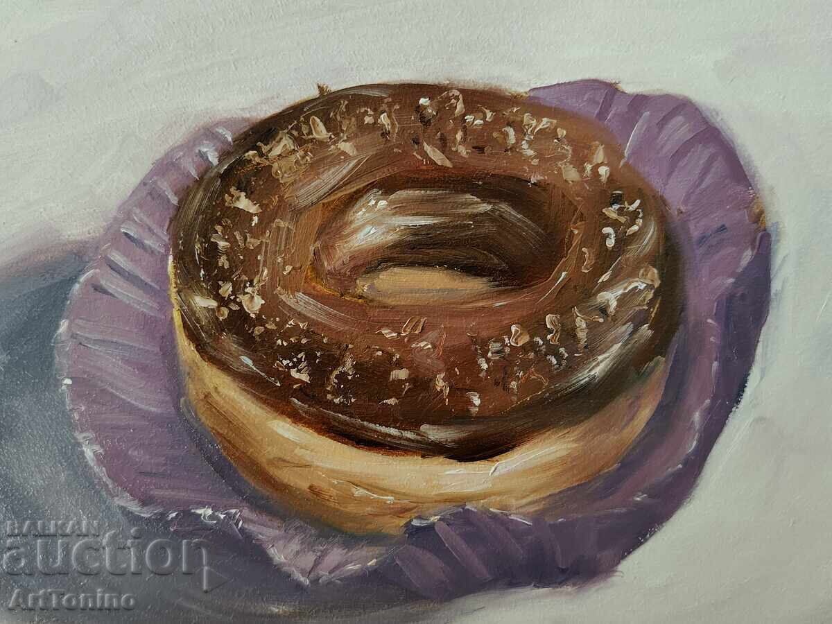 Livrarea Tablou în ulei - Natură statică - Gogoașă - Anton Iordanov