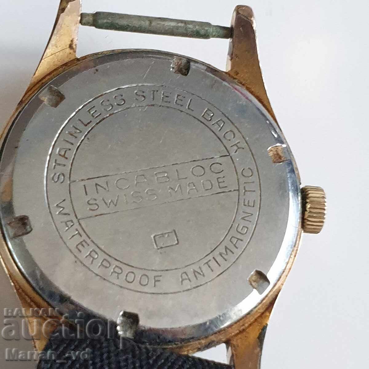 Ελβετικός επιχρυσωμένος ανδρικός ρολογιός - 6