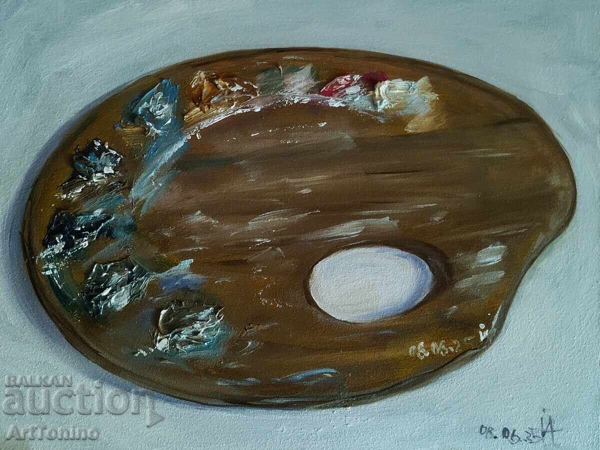 Auction  Oil painting - Still life-Palette by artist - A. Yordanov