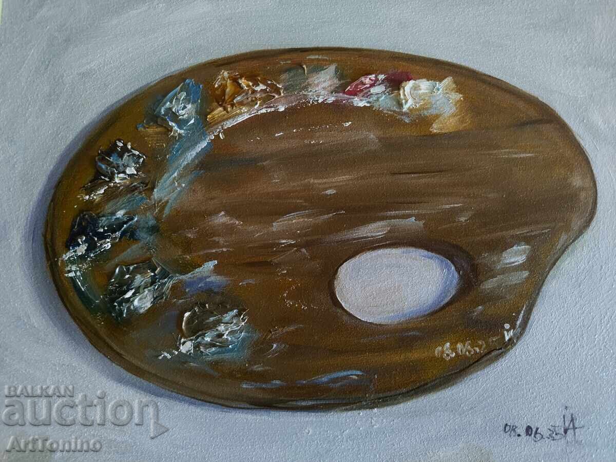Oil painting - Still life-Palette by artist - A. Yordanov